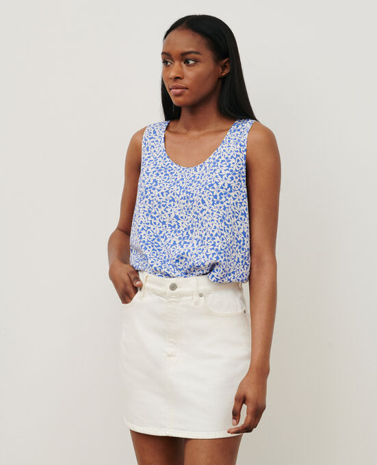 Silky printed top 0651 BOW AMPARO
