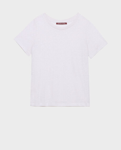 AMANDINE - linen round neck t-shirt 0700 lilac hint 2ste055f05