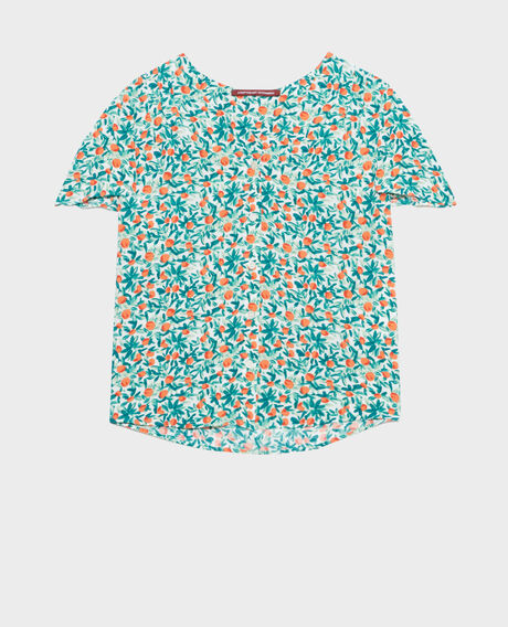 Silky printed blouse 0221 zest white 3sbl193v02