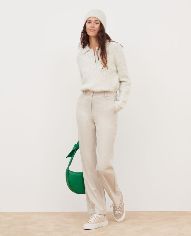 BLANDINE - Flannel straight trousers