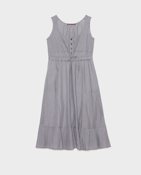 Cotton voile flared dress 88 vichy 2sdr181c71