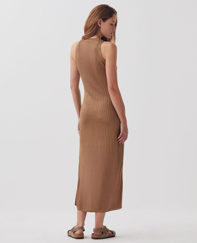 Rib knit maxi dress H330 tiger's eye