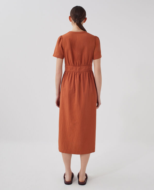 Midi dress U260 orange