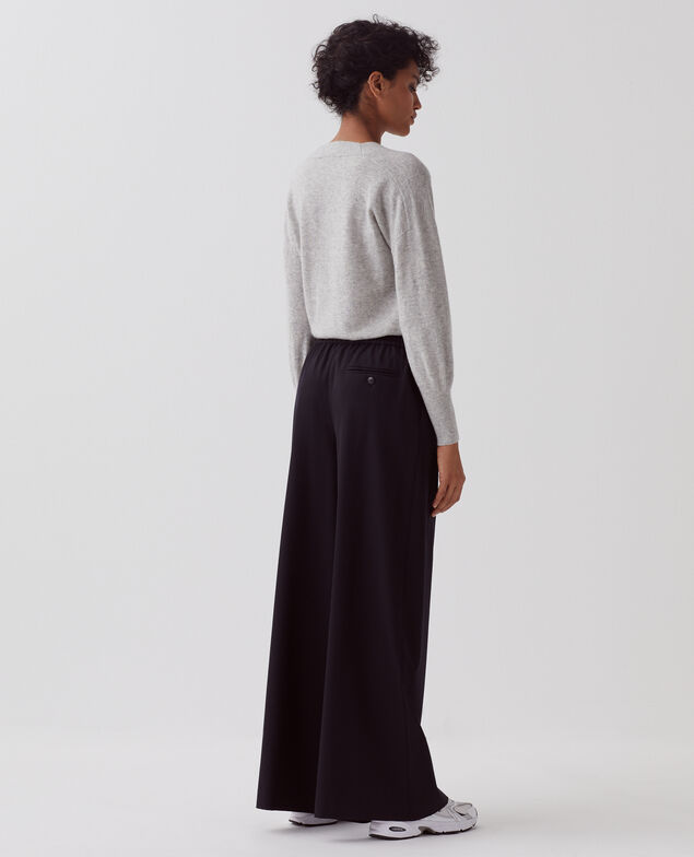 YVONNE - Pleated wide leg trousers H091 black beauty