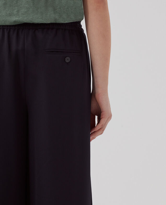 YVONNE - Pleated wide leg trousers H091 black beauty