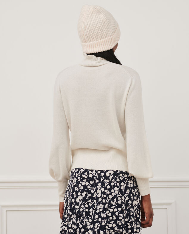 3D fine cashmere turtleneck jumper Jet stream