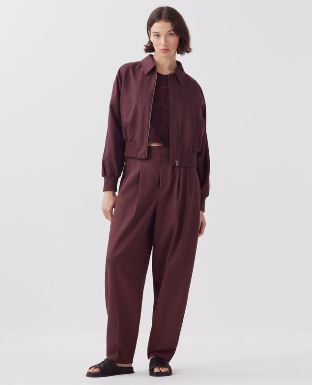 Zip-up jacket J380 decadent chocolate