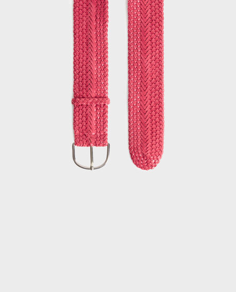 Wide braided leather belt 0134 spritz 3sbe070