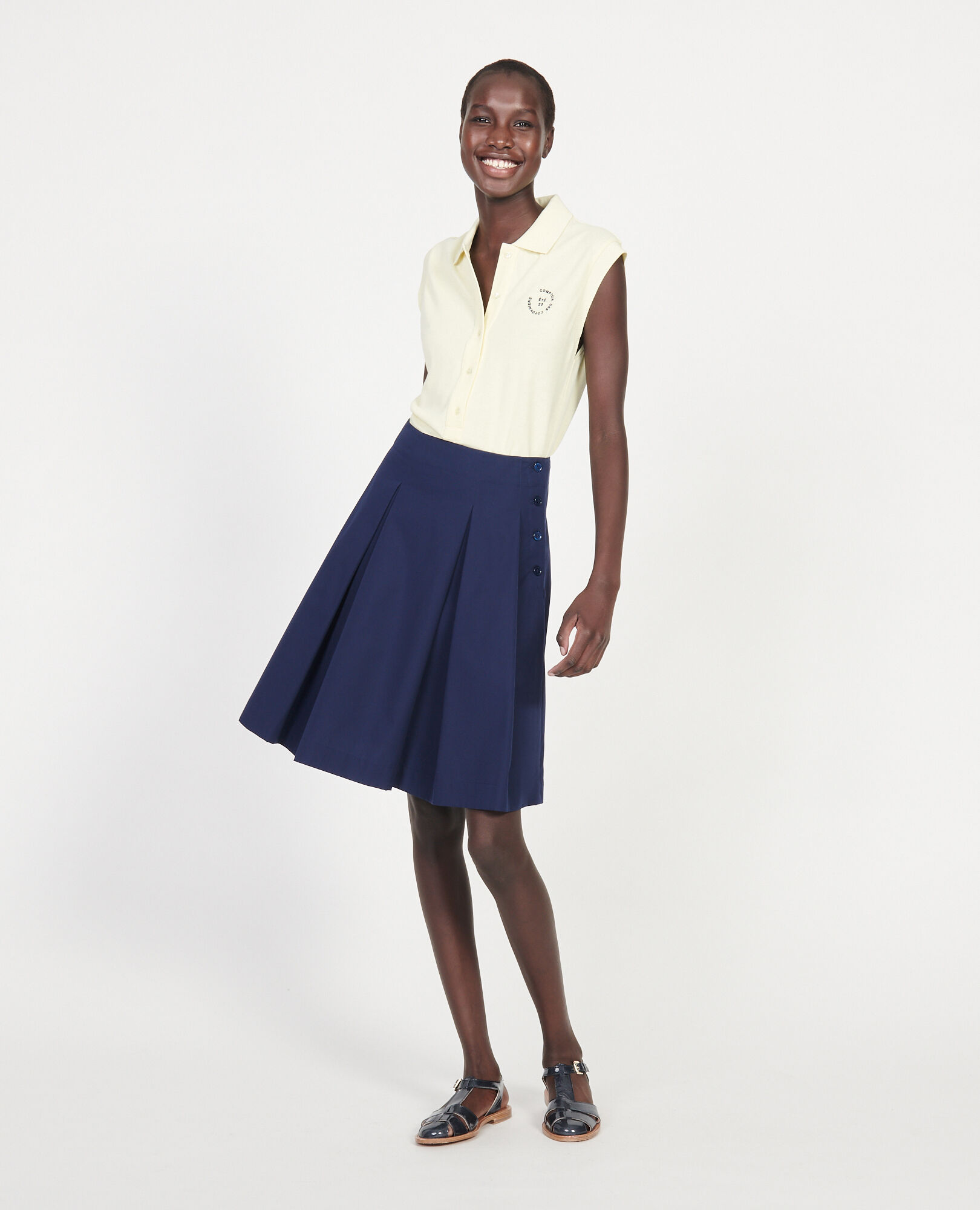 Navy blue 2025 cotton skirt