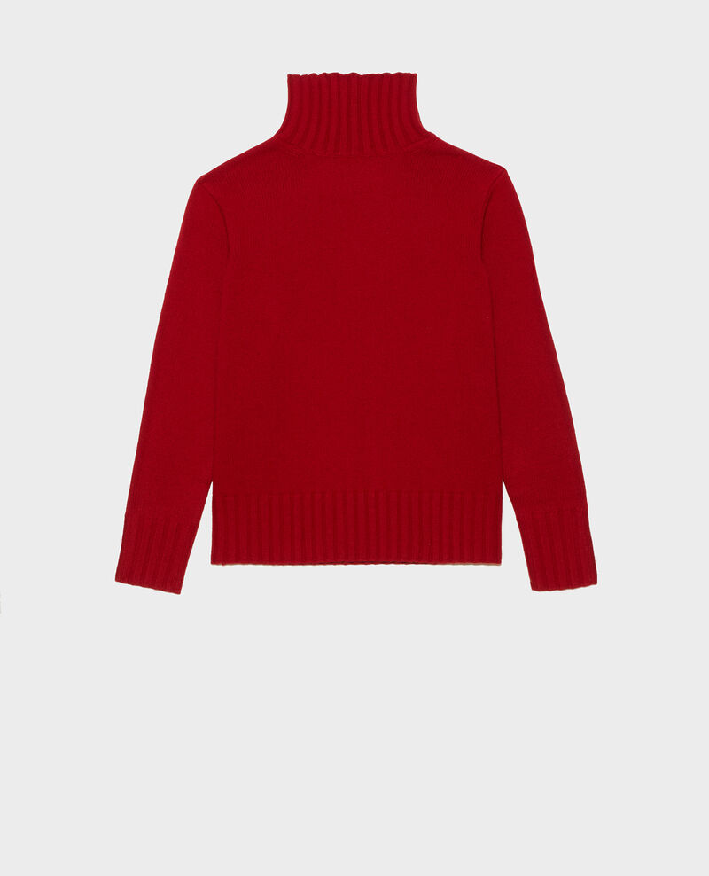 Chunky ribbed turtleneck jumper Royale red - Marques | Comptoir des ...