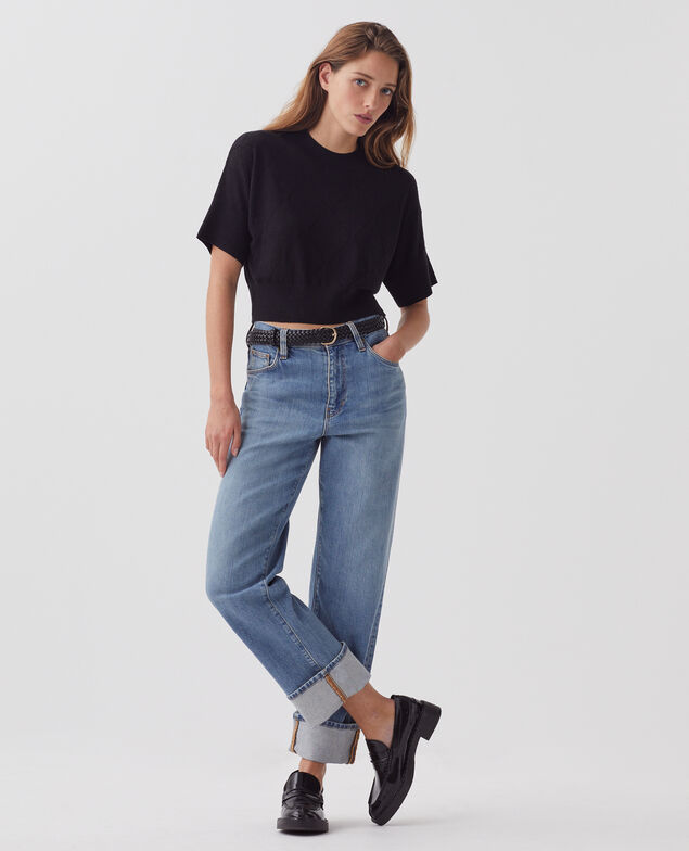 Short-sleeve jumper H091 black beauty