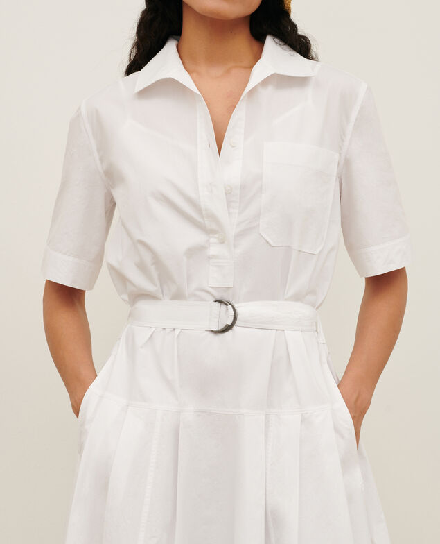 Cotton midi dress 0007 white