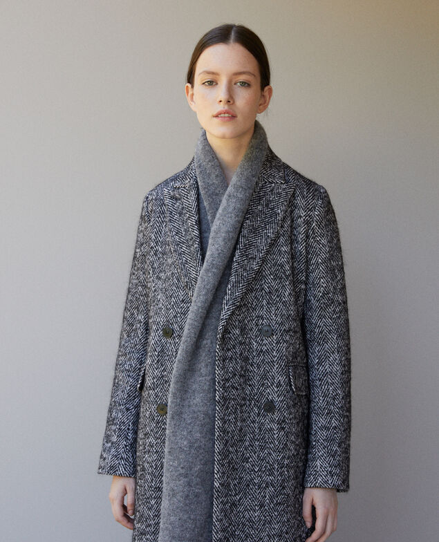 Fluffy scarf Heather grey