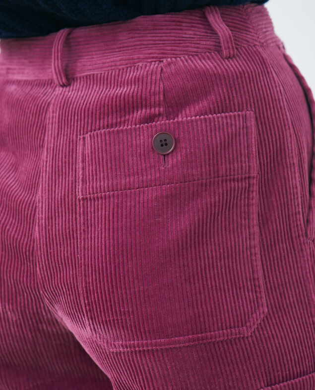 Wide corduroy trousers Damson