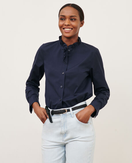 Cotton poplin shirt 7012c 69 navy 2wsh138c53