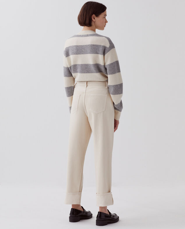 Regular jeans with large turn-ups U300 natural