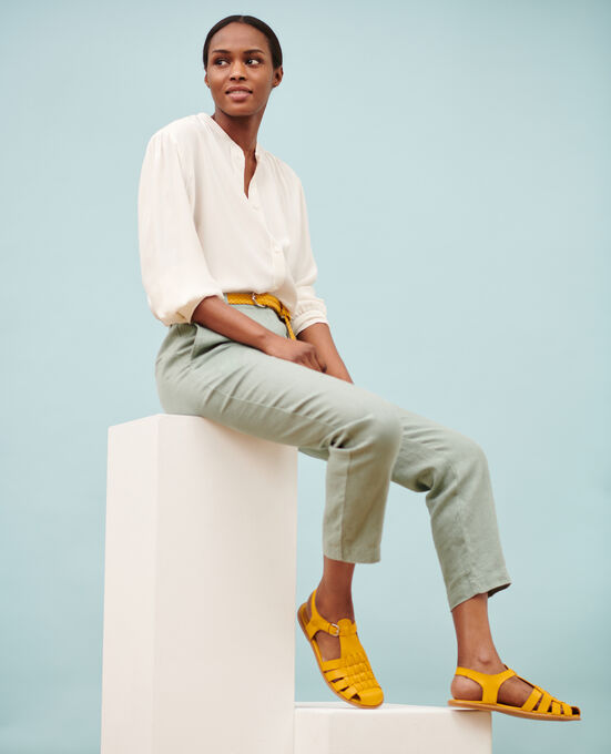 MARGUERITE - Cigarette trousers 07 GRAY