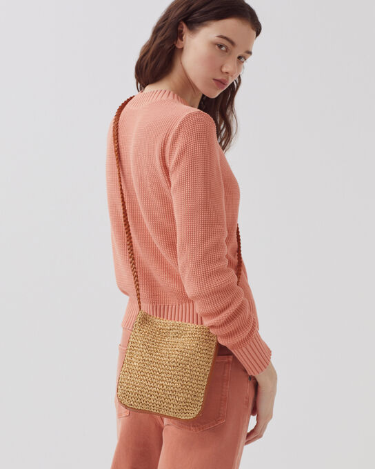 Small crochet bag with shoulder strap 7003 30 NATURAL