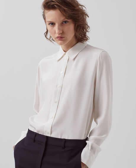SIBYLLE - Silk shirt Optical white Loriges