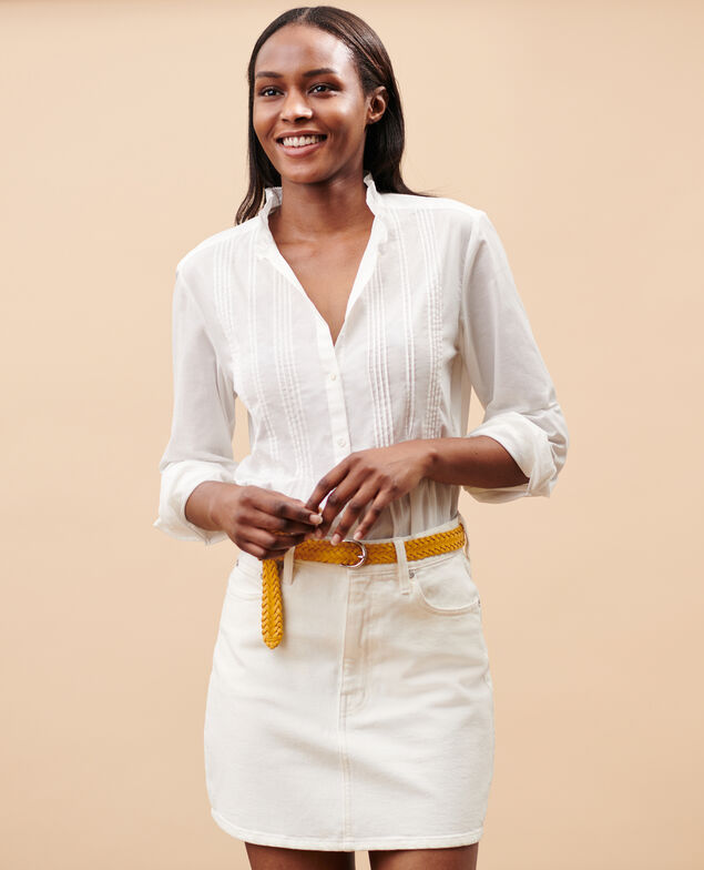 Denim mini skirt 0003 white denim