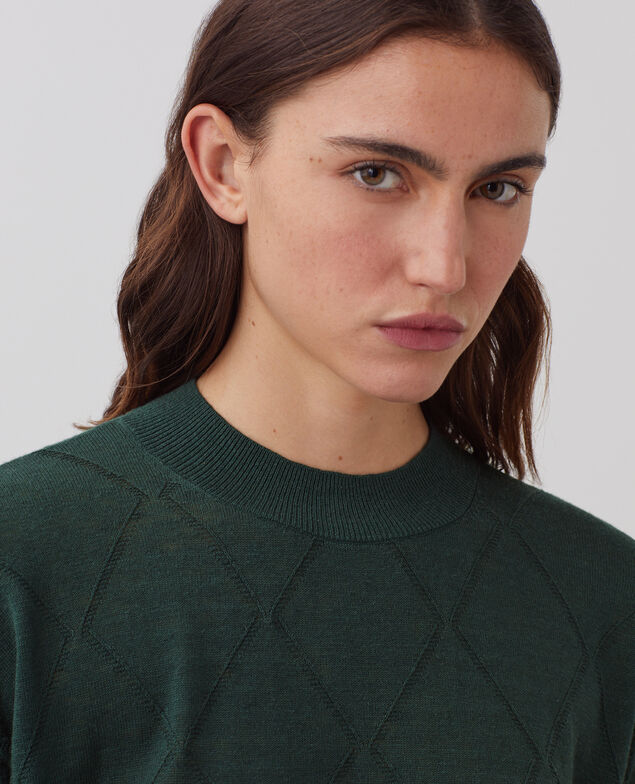 Short-sleeve jumper J590 spruce green