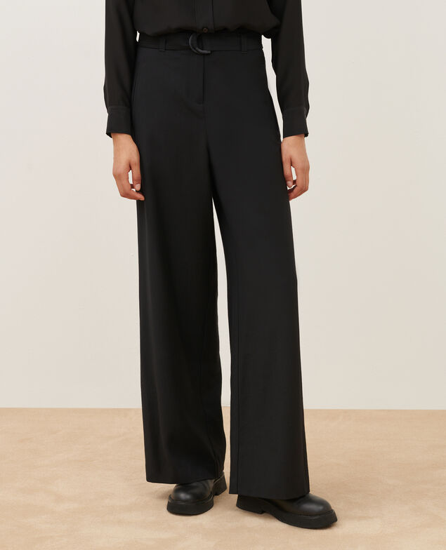 YVONNE - Loose wool and cashemere trousers