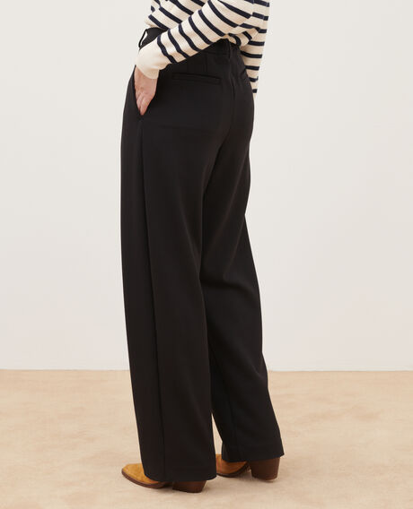 YVONNE - Wide pleated trousers 8853 09 black 2wpj095v08