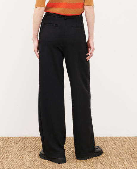 YVONNE - Wide pleated trousers 8853 09 black 2wpj095v08