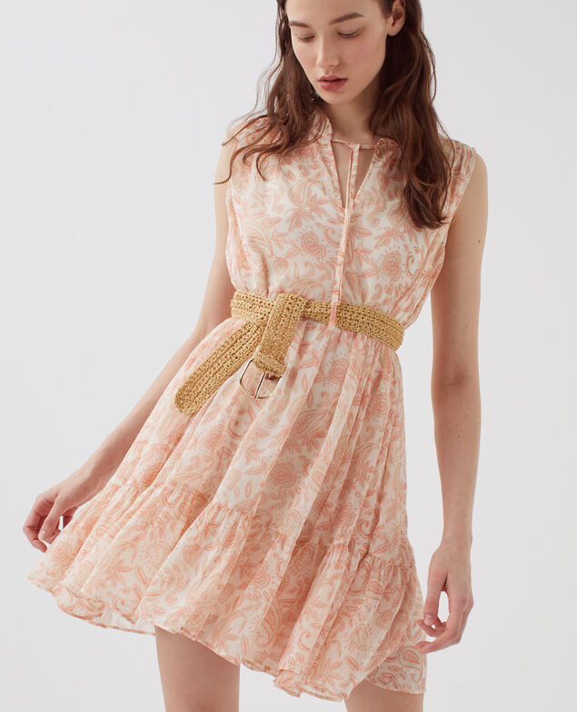 Silky sleeveless dress H300 cashmire beige