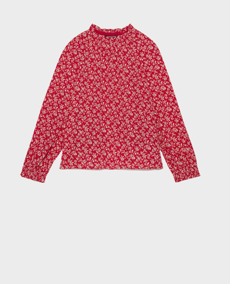 Flowing printed top Indienne red Papiche