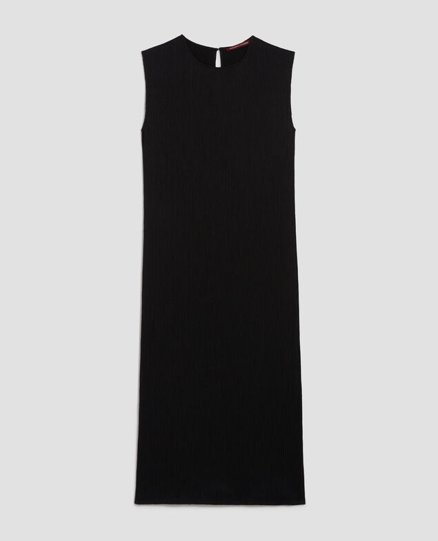 Textured sleeveless maxi dress H091 black beauty