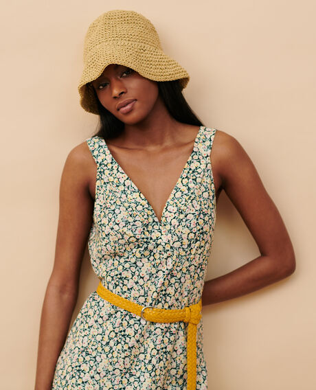 Printed maxi dress 7302c 119 print yellow 2sdr197v09