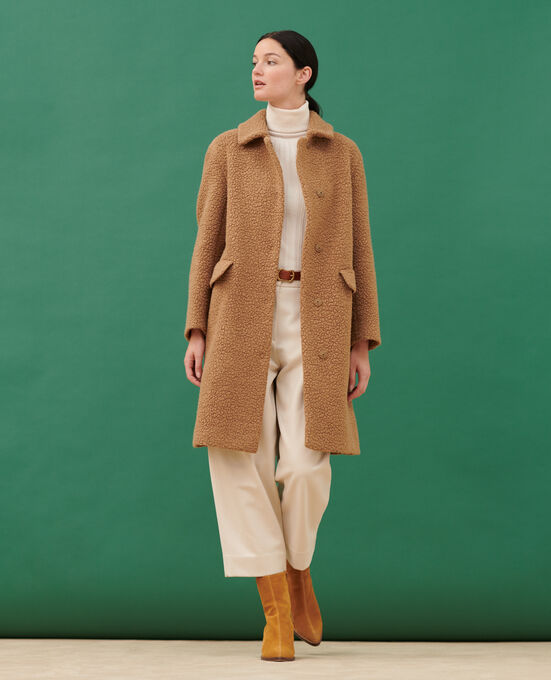 Long wool blend coat 8849 31 BEIGE
