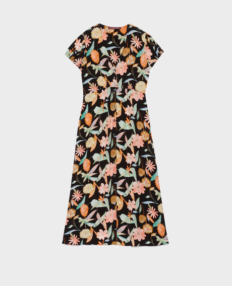 LUDIVINE - Long dress 0909 black aubepine 3sdr167v02