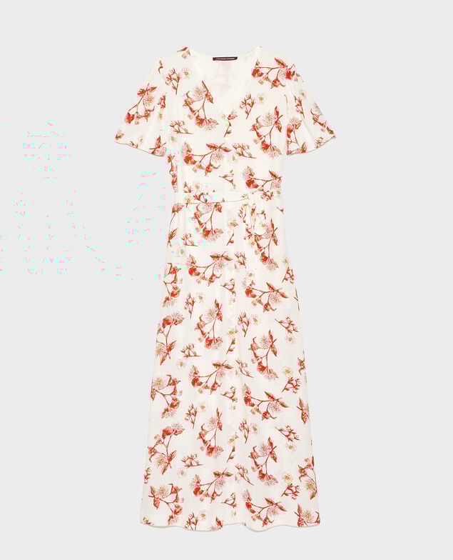 Long dress Herbier gardenia ketchup