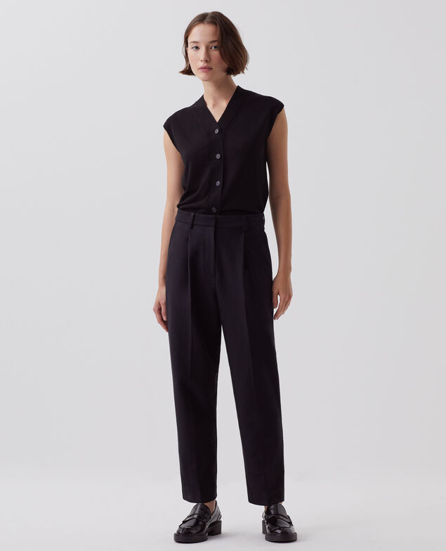 CAMILLE - Carrot trousers H091 black beauty