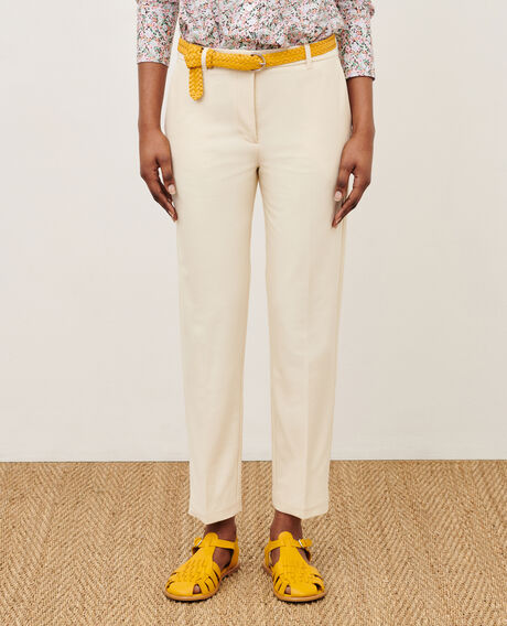 MARGUERITE - Cigarette trousers 4142 ecru 3spj005p04