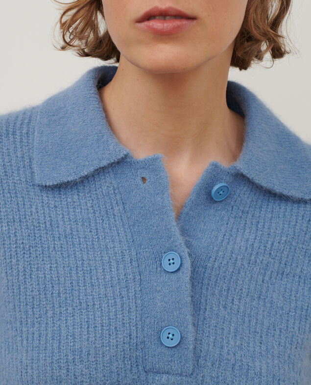 Alpaca blend polo neck jumper