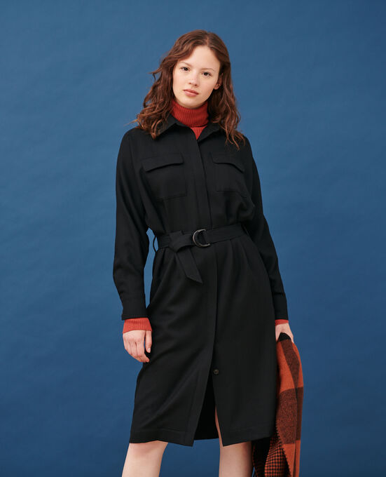 Wool shirt dress 4216 BLACK_BEAUTY
