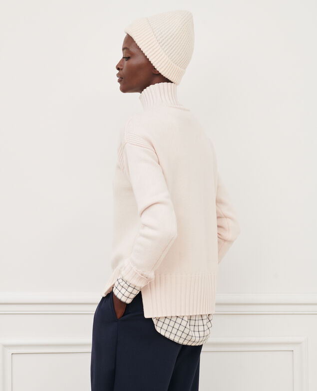 Virgin wool high neck jumper 8842 01 offwhite
