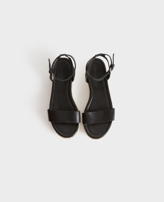 Leather sandals 8853 09 BLACK