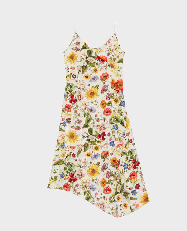 Silky asymmetric dress