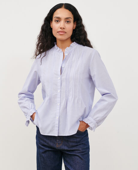Cotton shirt 0612 blue mini stripes 3ssh007c21