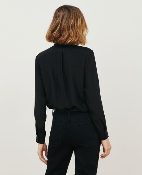 SIBYLLE - Silk shirt Black beauty Loriges