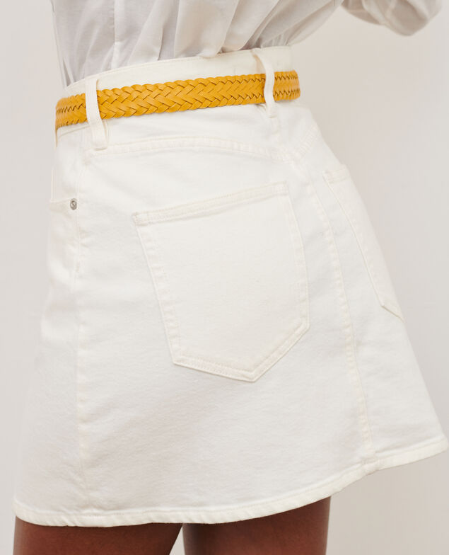Denim mini skirt 0003 white denim