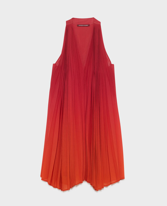 Silky pleated dress