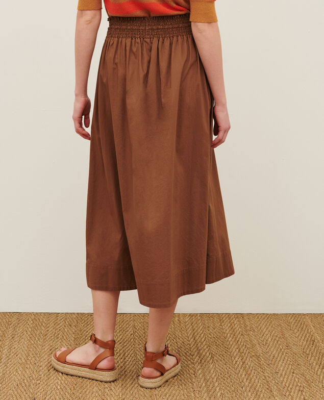Maxi cotton skirt 35 brown