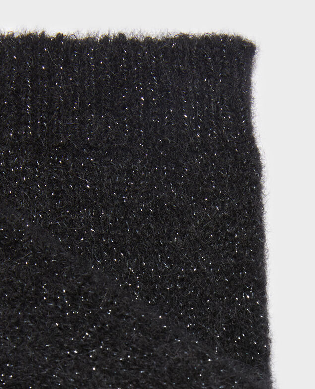 Alpaca wool blend gloves A092 black knit