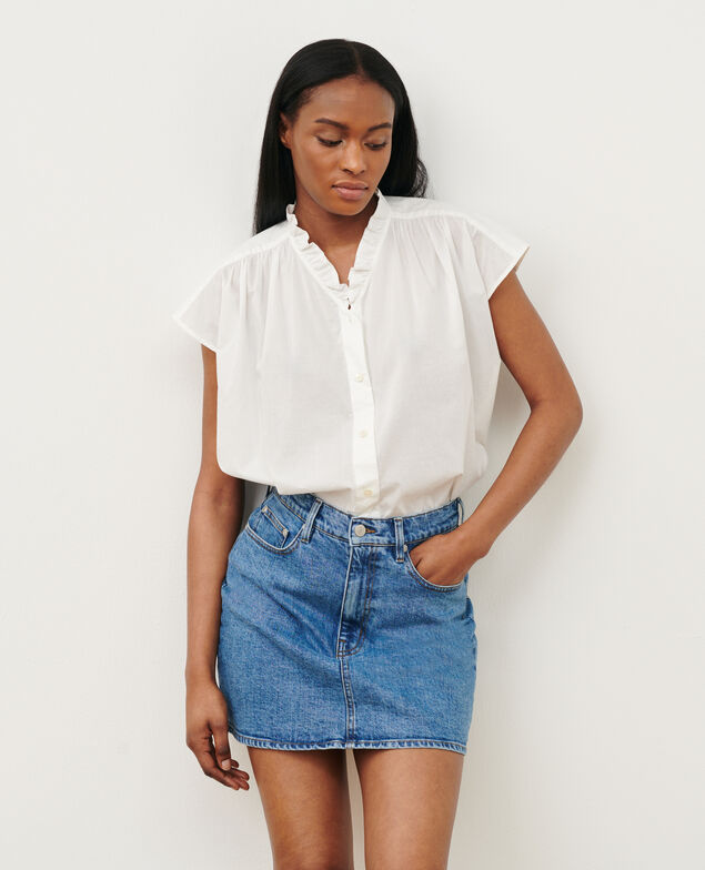 Cotton voile top 01 white 2sbl346c01