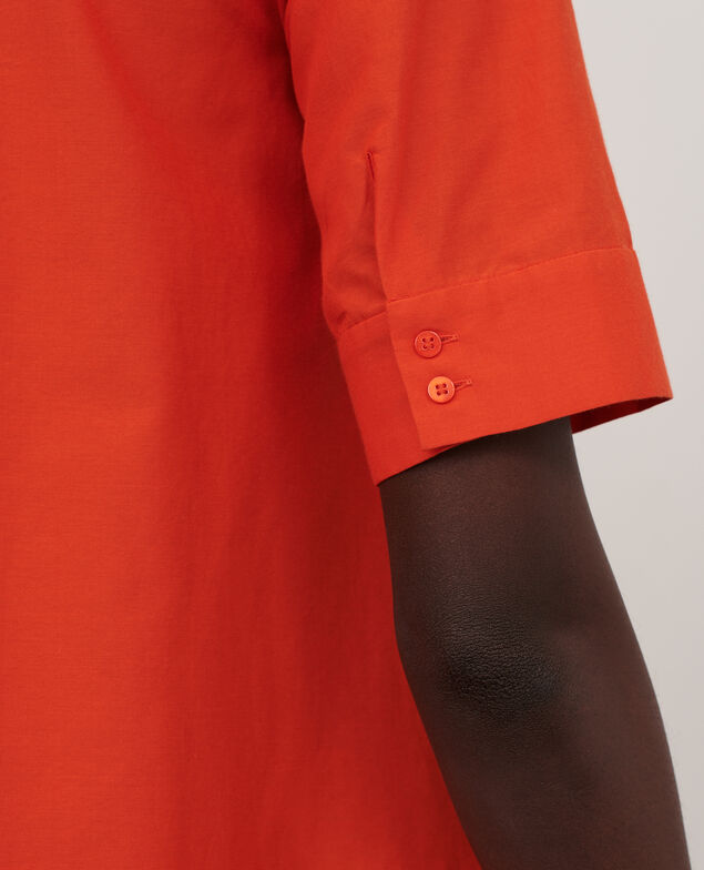 Short cotton and silk dress Pureed pumpkin